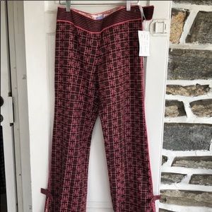 Gorgeous chocolate and pink print pant size 4